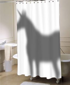 Unicorn In The Shower Curtain Shadow