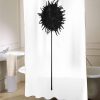 art shower curtain,black and white shower curtain