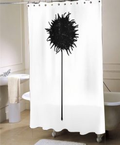 art shower curtain,black and white shower curtain