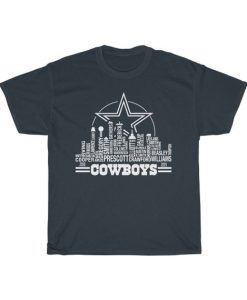 Dallas Cowboys Skyline Names T Shirt