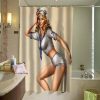 Sexy Sailor Retro Pinup Girl Shower Curtain