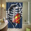 Skeleton Rib Cage With Superman Shower Curtain