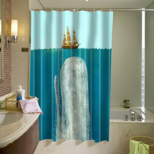 Sneaky Whale Shower Curtain