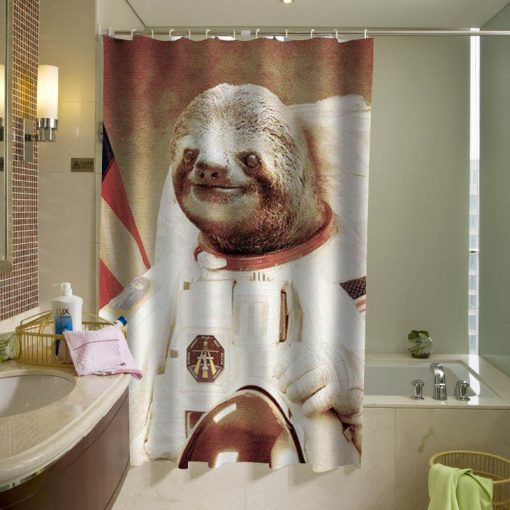 slothzilla astronaut Shower Curtain
