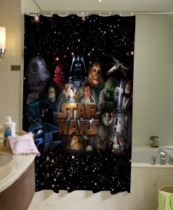 star wars all character shower curtain