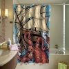the octopus attack shower curtain