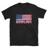 Bowling USA Flag American Flag Tshirt