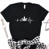 Marijuana Cannabis Heartbeat Tshirt