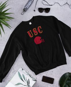 Vintage USC Football Fan College Crewneck Sweatshirt