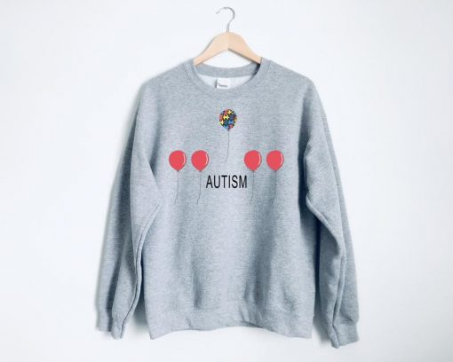 autism balloons autism crewneck sweatshirt