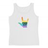 team LGBT rainbow love hand sign tank top