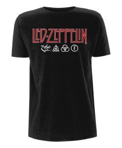 Led Zeppelin Logo and Symbols Jimmy Page T Shirt