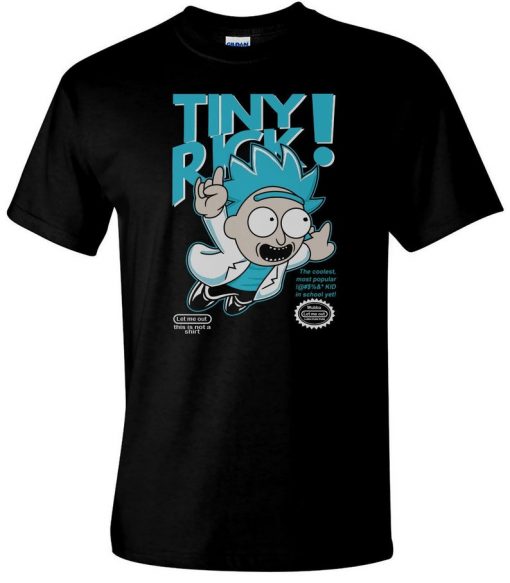 TINY RICK! Animated Cartoon Character Comedy T Shirt