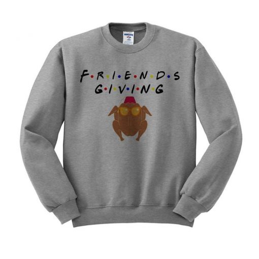 Turkey Head Friendsgiving Crewneck Sweatshirt