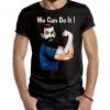 We Can Do It War Slogan Vintage Beard Hipster Comedy Slogan Parody Fashion T shirt