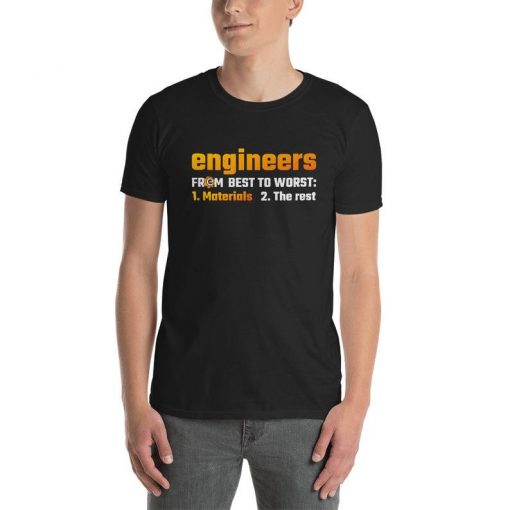 Engineers From Best To Worst Unisex T Shirt