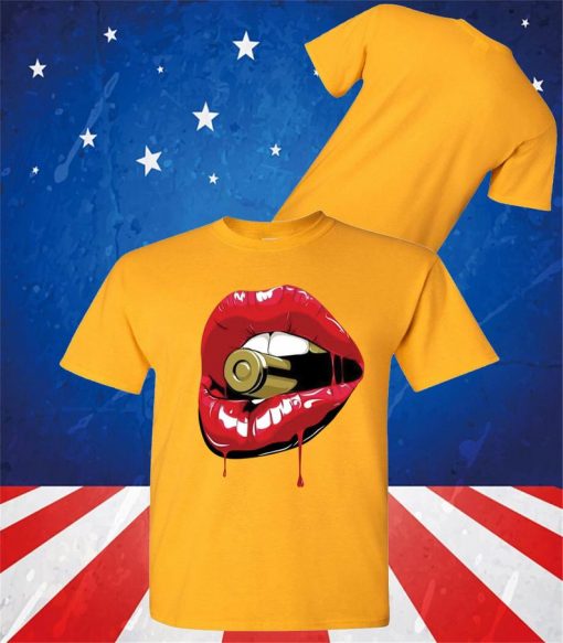 Lip With Bullet Three Percenter 2nd Amendment Unisex T-Shirt