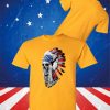 Native American Skull - US Flag Unisex T-Shirt