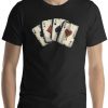 Aces- 4 of a kind, popular card game, poker player graphic printed Unisex T-Shirt