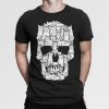 Skull Cats Funny Art T-Shirt