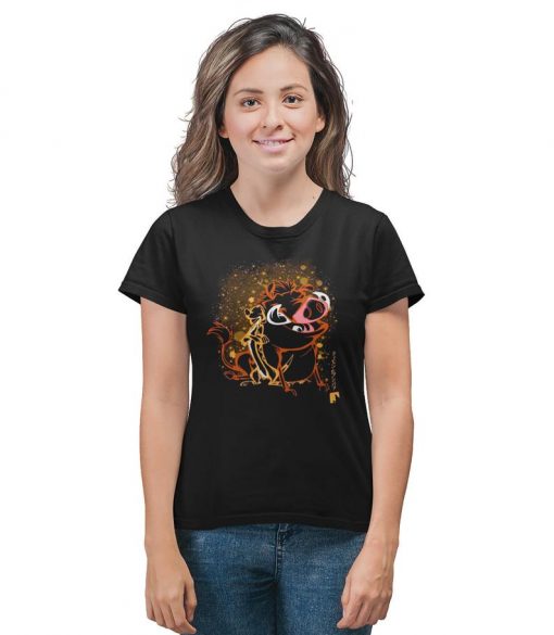 Timon and Pumbaa Paint Effect Disney Inspired T-Shirt