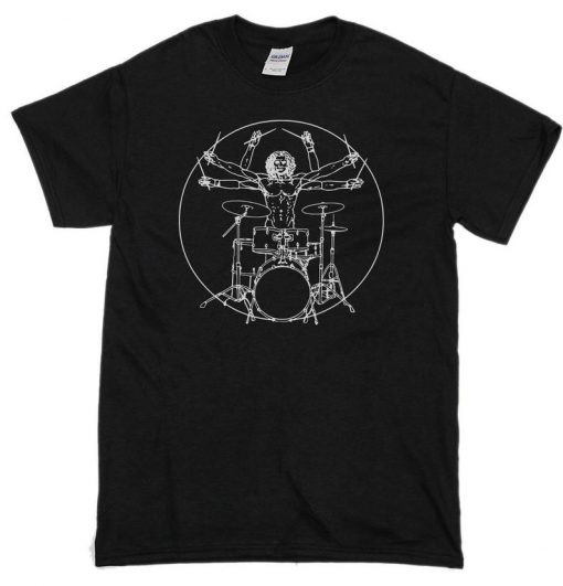 Vitruvian Drummer Music T-Shirt
