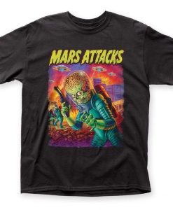 Mars Attacks Movie UFO’s Attack Martian Alien T-shirt