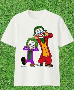 Double Joker Calvin and Hobbes Put On A Happy Face Joaquin Phoenix T Shirt