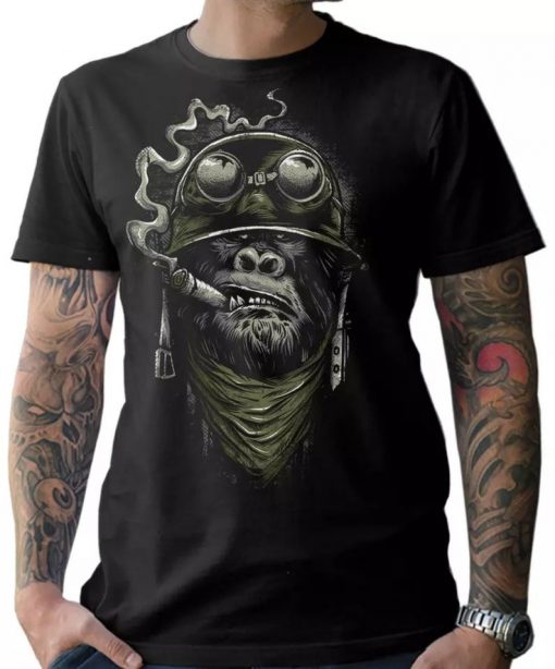 Gorilla Biker Mens Womens T-Shirt