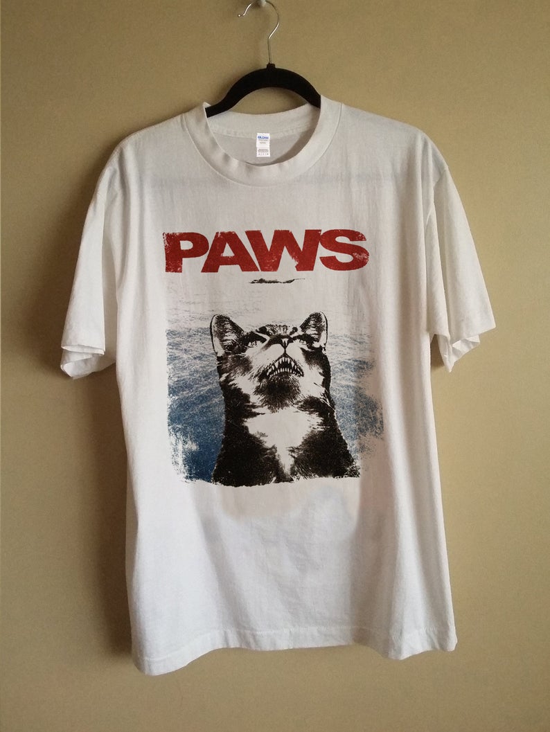 paws cat shirt jaws