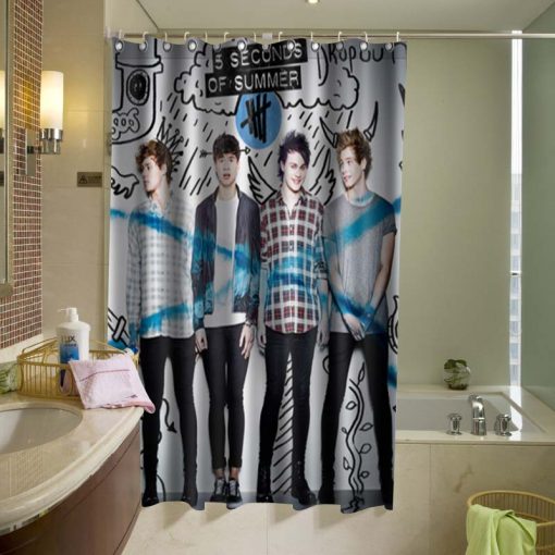 5 Seconds of Summer 5SOS 002 Shower Curtain