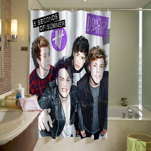 5 Seconds of Summer 5SOS 007 Shower Curtain