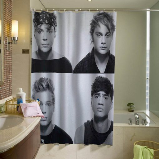 5 seconds of summer Shower Curtain