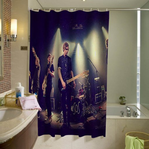 5 seconds of summer Shower Curtains 002