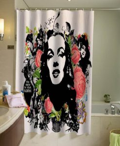 Marilyn Monroe Flower Shower Curtain