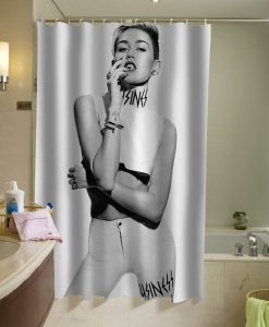 Miley Cyrus classic shower curtain