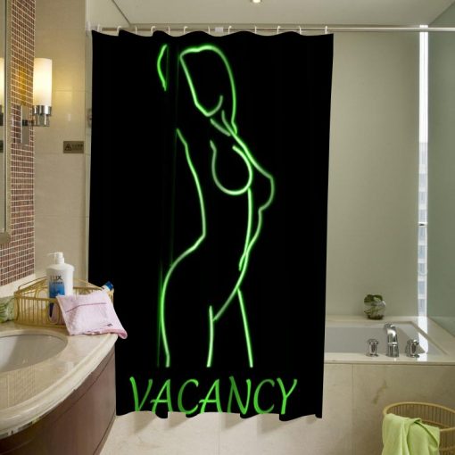 Neon Girl 001 Shower Curtain