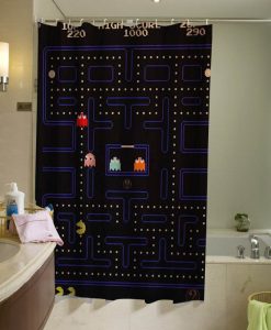 Pacman Retro Vintage Game Shower Curtain