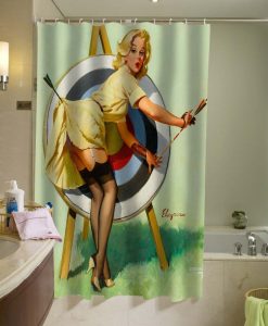 Sexy Retro Pinup Girl 003 Shower Curtain