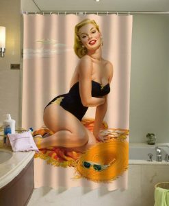 Sexy Retro Pinup Girl 005 Shower Curtain