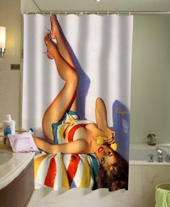 Sexy Retro Pinup Girl 010 Shower Curtain