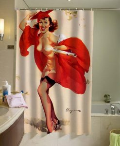 Sexy Retro Pinup Girl 012 Shower Curtain