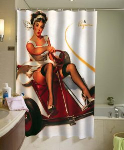 Sexy Retro Pinup Girl 021 Shower Curtain
