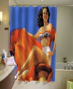 Sexy Retro Pinup Girl 027 Shower Curtain