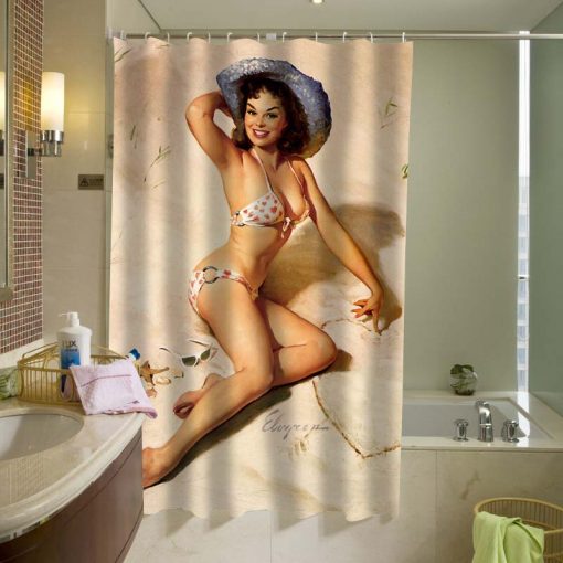 Sexy Retro Pinup Girl 030 Shower Curtain