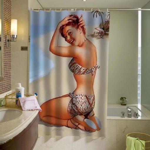 Sexy Retro Pinup Girl 032 Shower Curtain