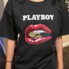 Sexy red lips Playboy T Shirt