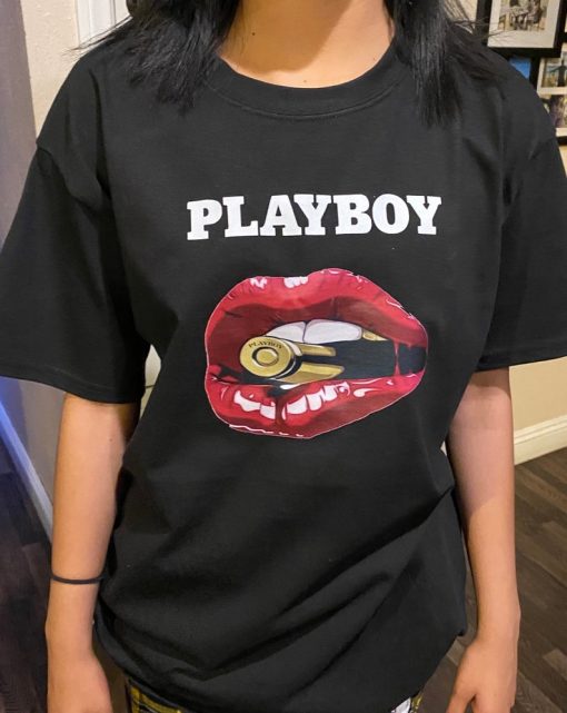 Sexy red lips Playboy T Shirt
