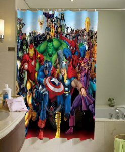 marvel characters Shower Curtain