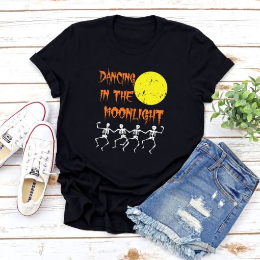 Dancing In The Moonlight Skeleton T Shirt